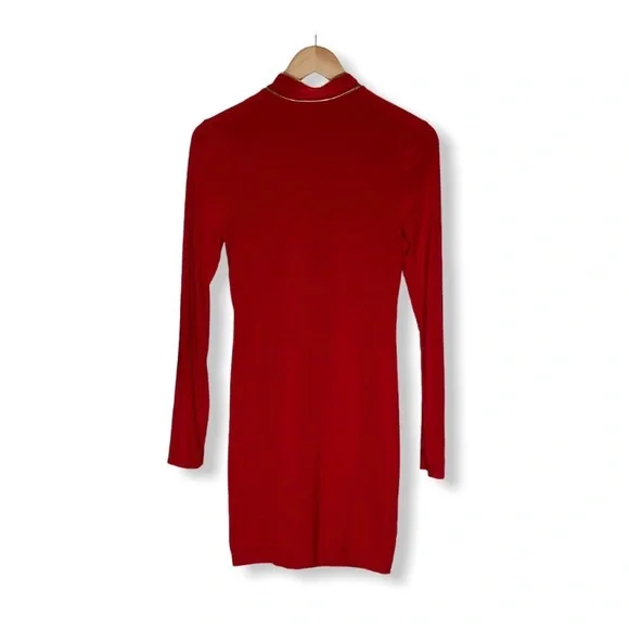 Red Keyhole Mini Dress - Picture 2 of 7